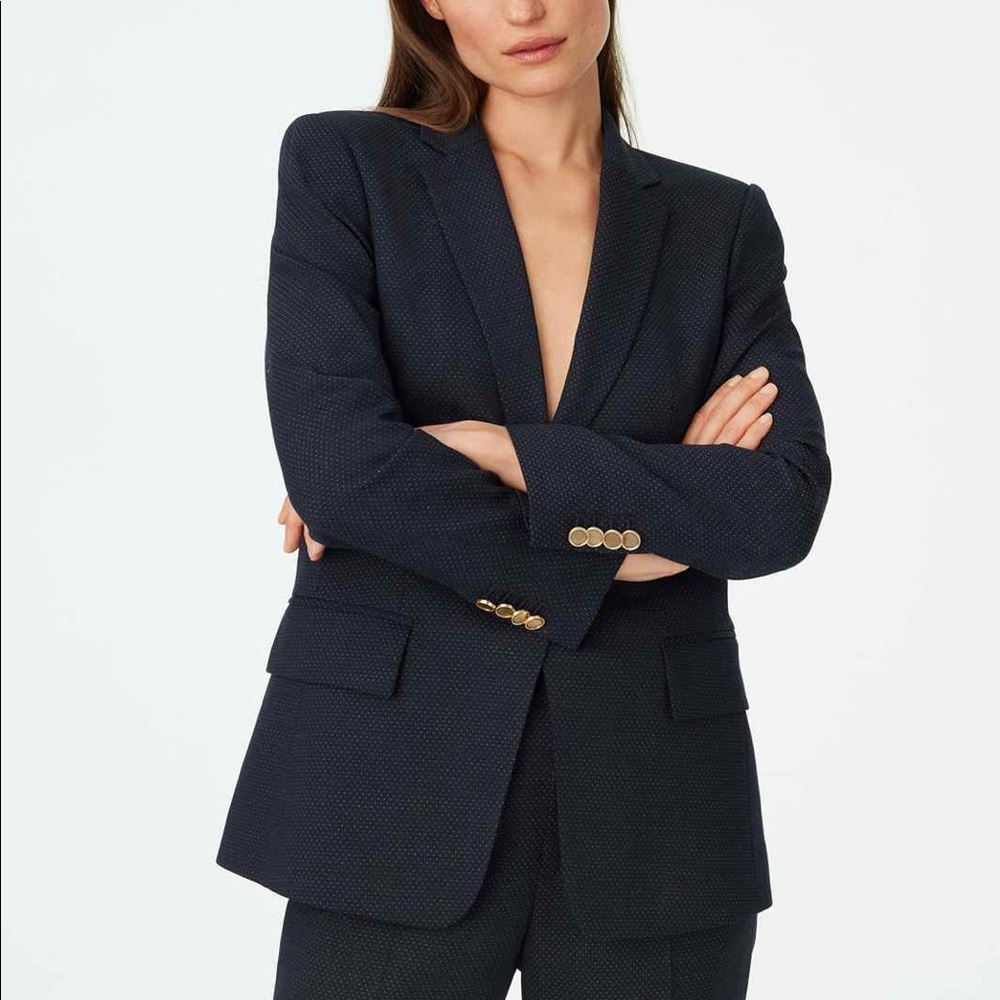 Club Monaco Borrem Pin-Dot Blazer 00 Navy/White